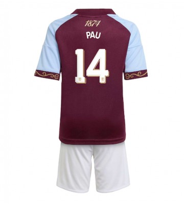 Aston Villa Pau Torres #14 Replika Babytøj Hjemmebanesæt Børn 2025-26 Kortærmet (+ Korte bukser)